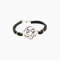 Bracelet Breton Noeud Celte Argenté en Suédine Noire