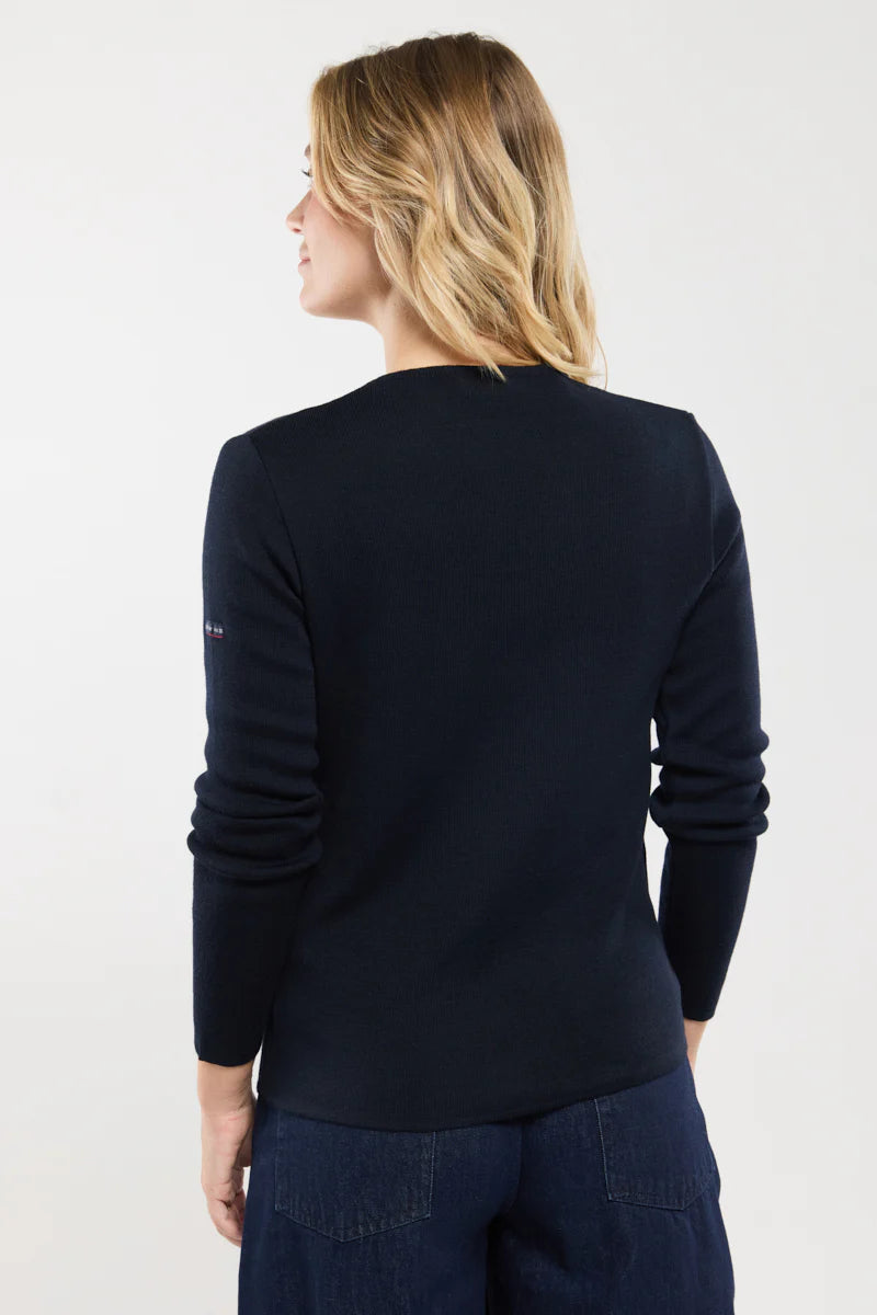 Cardigan-Locronan-en-laine-et-acrylique-rich-navy-dos