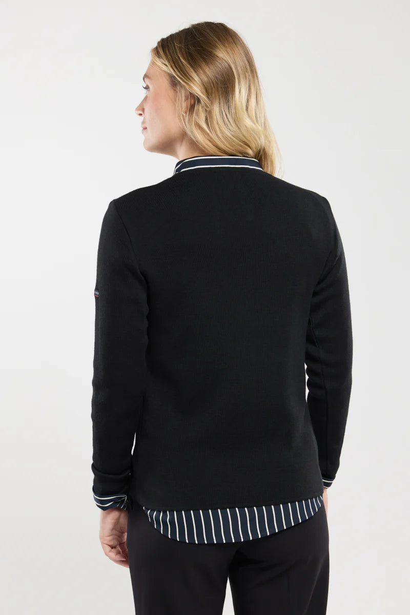 Cardigan-col-v-laine-et-acrylique-noir-vue-dos