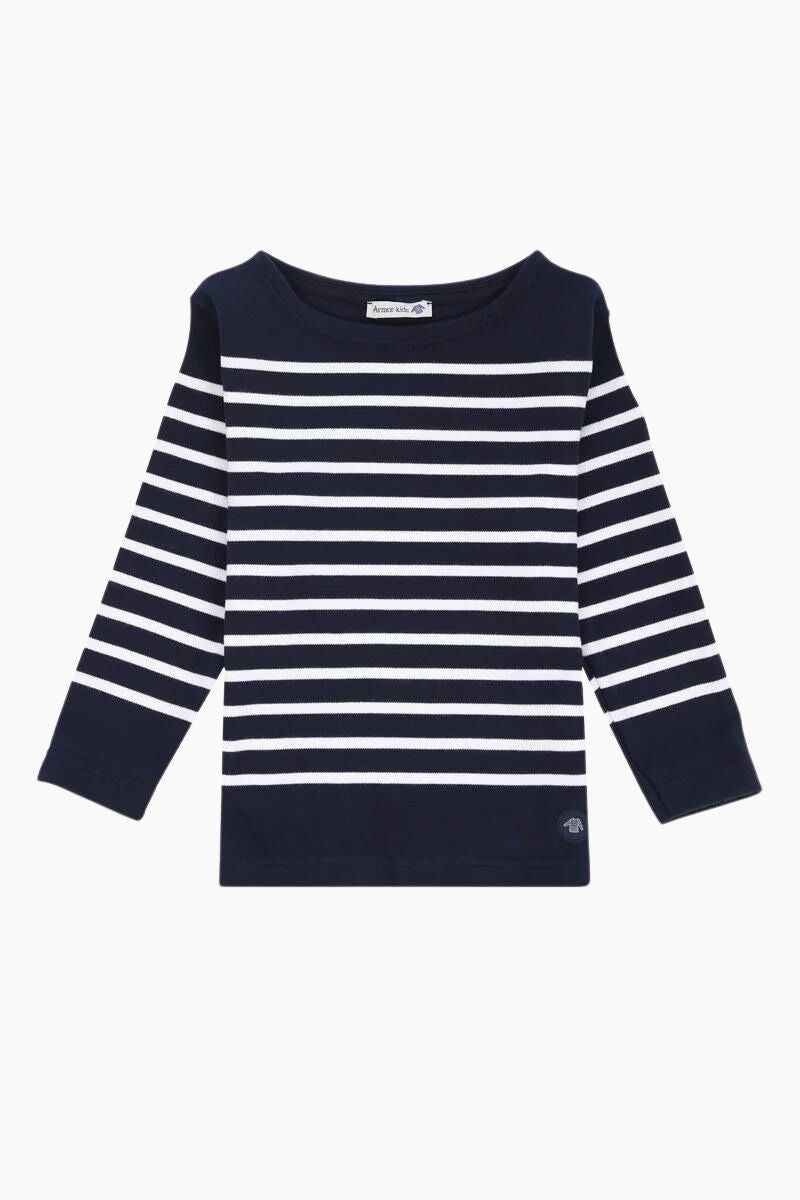 Marinière "Amiral" Kids en Coton blanc navire
