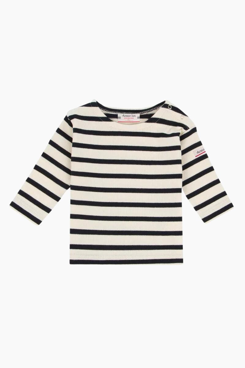 Marinière "Erwann" Baby en Coton Equitable nature rich navy