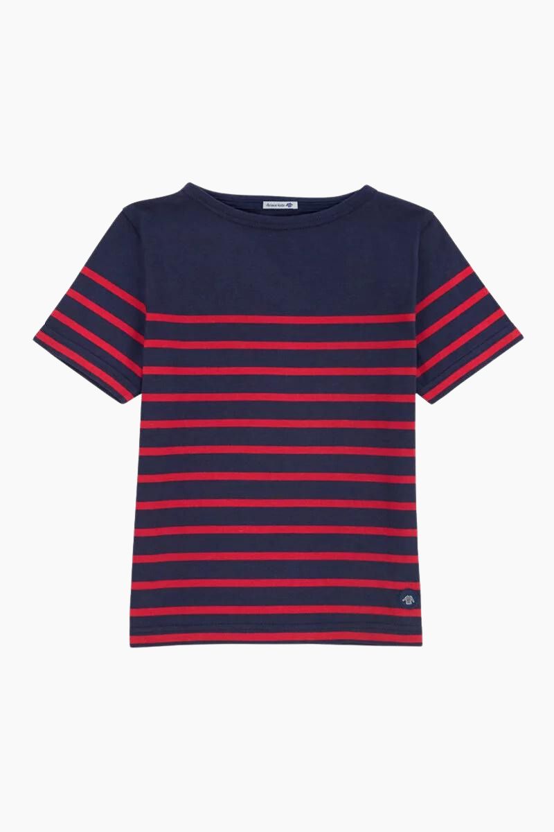 Marinière "Etel" Kids en Coton navire braise