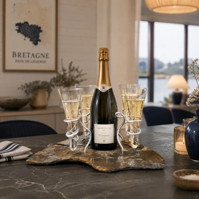 Plateau-de-4-Flutes-de-Champagne-Elixir-de-Bretagne-avec-bouteille-demo
