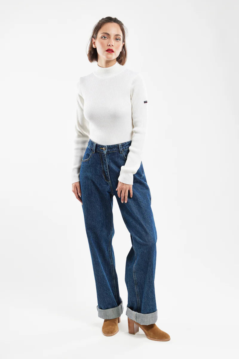 Pull Combourg Milk vue de face - Armor Lux