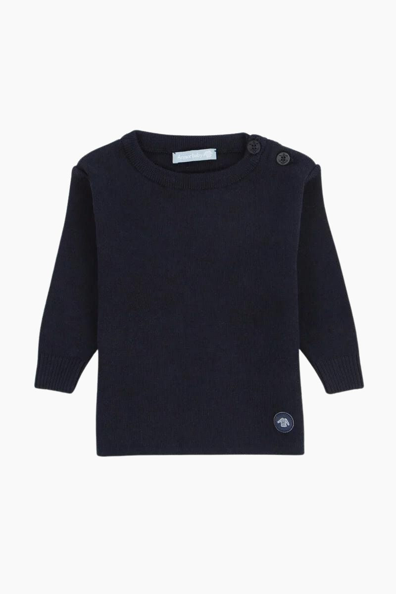 Pull Marin "Briac" Baby en Laine Mérinos navire
