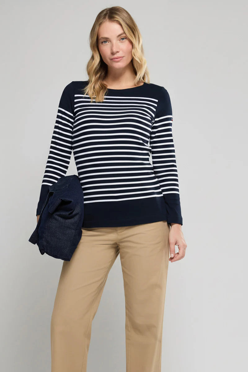 Marinière Amiral rich navy - blanc Armor Lux 