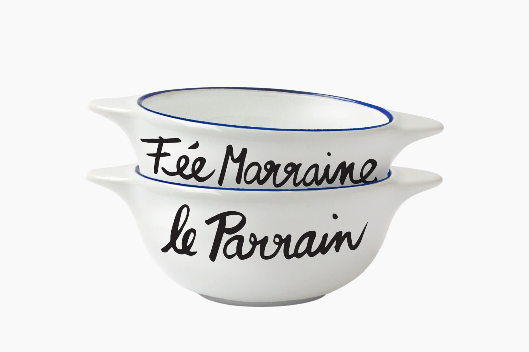Bol Breton en Faïence - Fée Marraine et le parrain